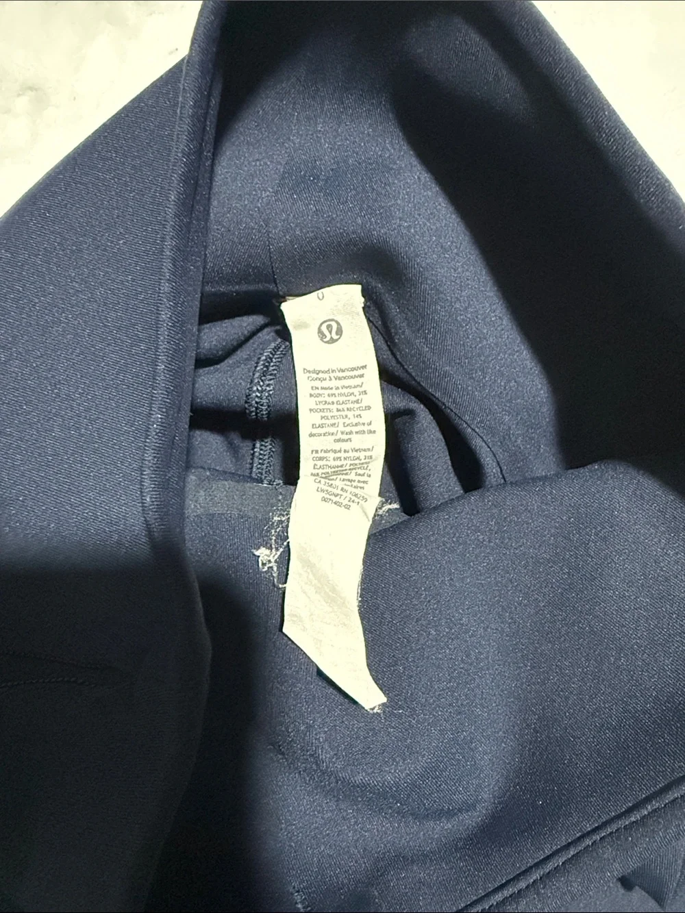lululemon athletica smooth-fit pull-on high-rise pants color navy
